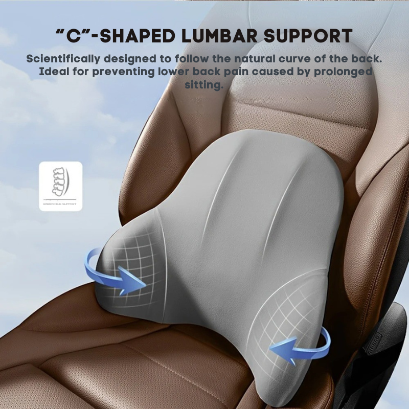 Set Cuscini Ergonomici per Auto in Memory Foam – Sollievo Collo e Schiena | ErgoComfort™