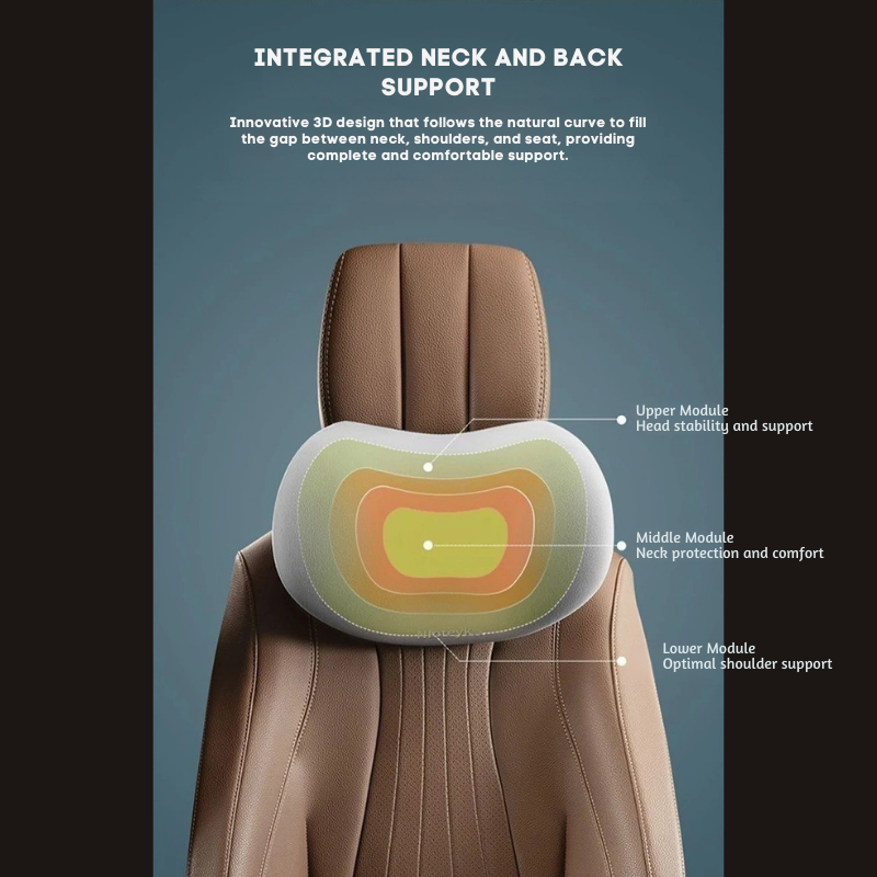 Set Cuscini Ergonomici per Auto in Memory Foam – Sollievo Collo e Schiena | ErgoComfort™