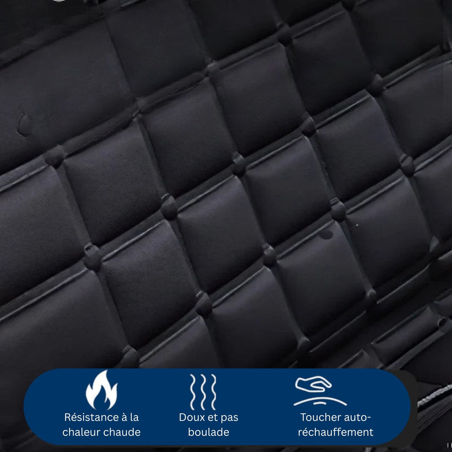 Coussin de siège chauffant voiture 12V – Chaleur rapide et confort en hiver | ThermiCar™