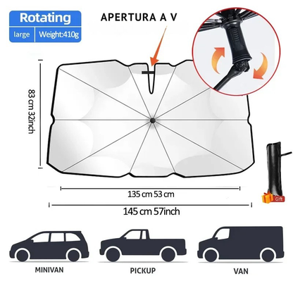 Tendina Parasole Auto Pieghevole – Protezione UV e Calore | SunShield™