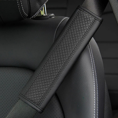 Embossed Leather Seatbelt Cover – Comfort & Elegance | ErgoBelt™