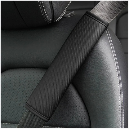 Embossed Leather Seatbelt Cover – Comfort & Elegance | ErgoBelt™