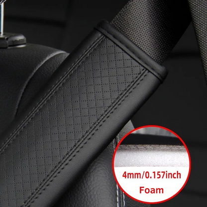 Embossed Leather Seatbelt Cover – Comfort & Elegance | ErgoBelt™