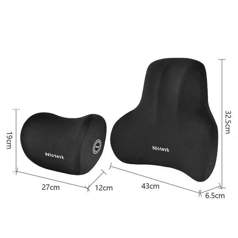 Set de coussins dos & nuque en mousse à mémoire – ErgoComfort™