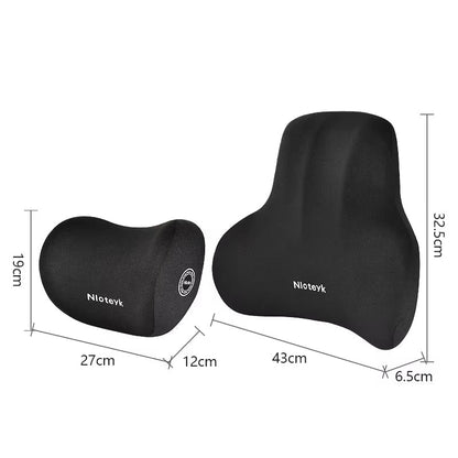 Set Cuscini Ergonomici per Auto in Memory Foam – Sollievo Collo e Schiena | ErgoComfort™