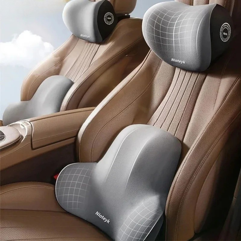 Set Cuscini Ergonomici per Auto in Memory Foam – Sollievo Collo e Schiena | ErgoComfort™