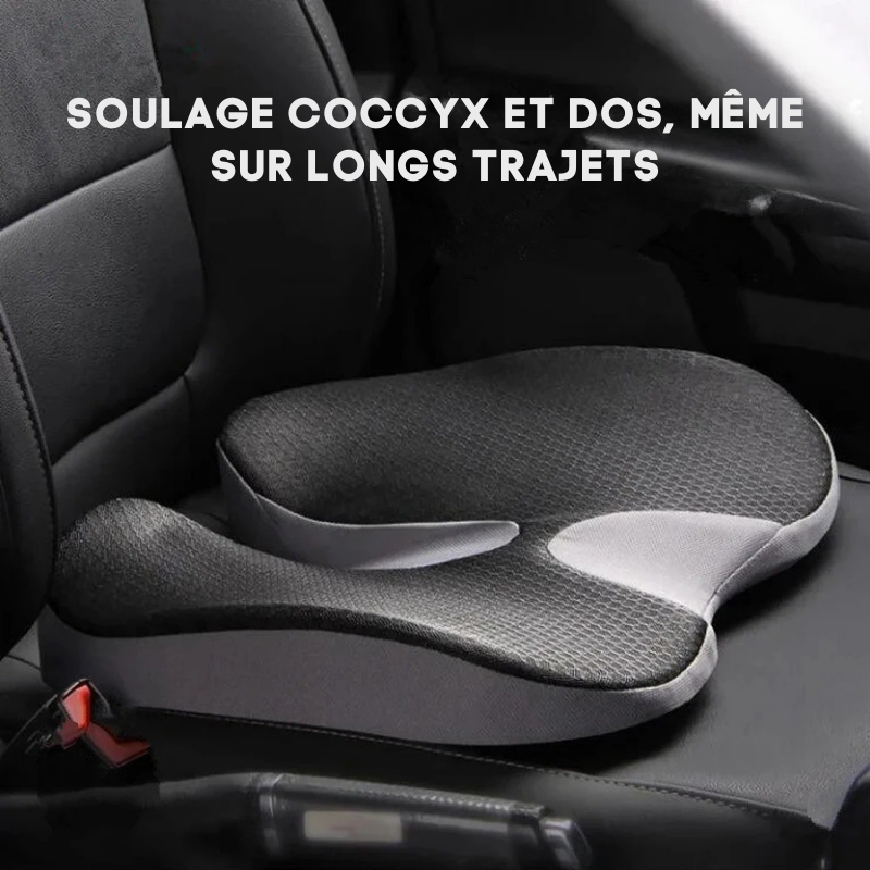 Coussin ergonomique voiture – Soulage le coccyx et la prostate | ErgoSeat™