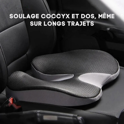 Coussin ergonomique voiture – Soulage le coccyx et la prostate | ErgoSeat™