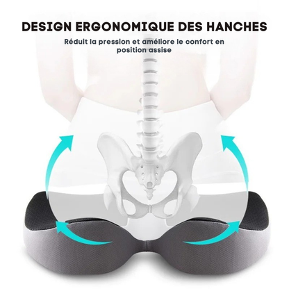 Coussin ergonomique voiture – Soulage le coccyx et la prostate | ErgoSeat™