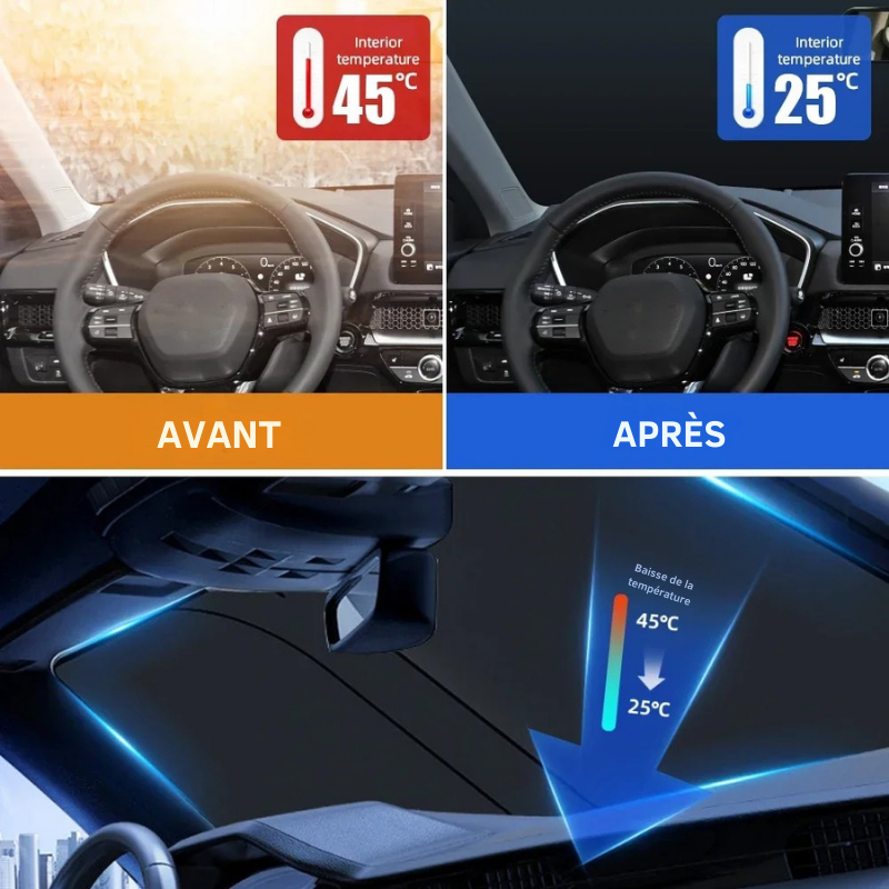Tendina Parasole Auto Pieghevole – Protezione UV e Calore | SunShield™