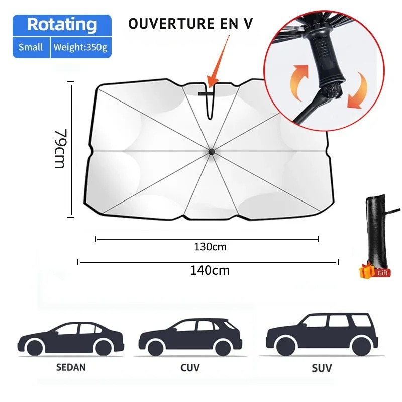 Tendina Parasole Auto Pieghevole – Protezione UV e Calore | SunShield™