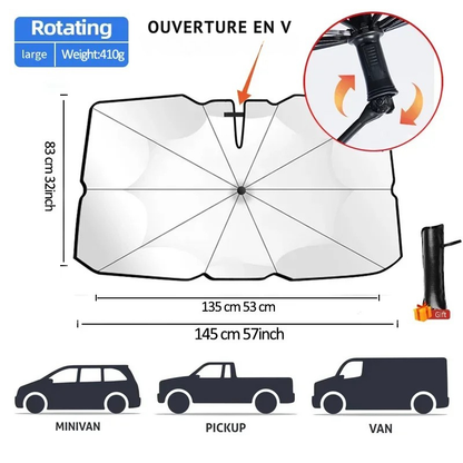 Tendina Parasole Auto Pieghevole – Protezione UV e Calore | SunShield™